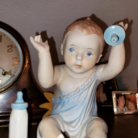 TWIN PIANO BABIES with Kewpie doll, rattle, bottle, and binkie - Picture 3 of 7